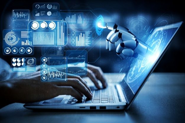 Abstract technology and programming background